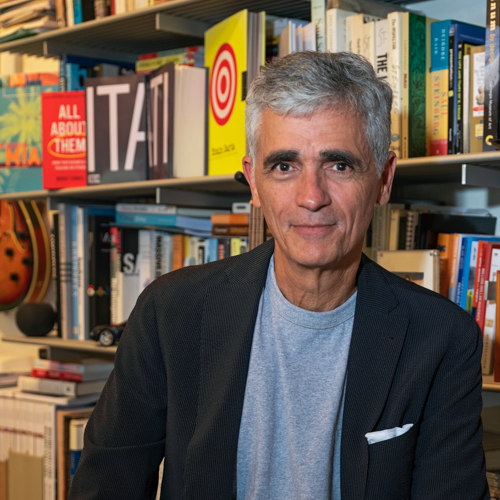 Bruce Turkel in his office.